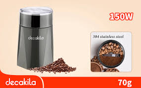 مطحنة قهوة كهربائية 150 واط – سعة 70 غرام بشفرة ستانلس ستيل من ديكاكيلا (KECF042G)