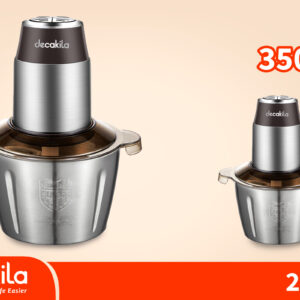 فرامة طعام كهربائية سعة 2.5 لتر – 350 واط، ستانلس ستيل، سرعتان وزر نبضي من ديكاكيلا (KEMG016M)