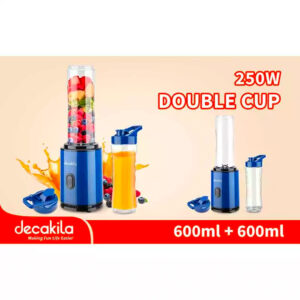 خلاط سموذي 600مل | 250واط مع زجاجتين قابلتين للحمل من ديكاكيلا (KEJB033L)