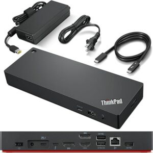 Lenovo ThinkPad Universal Thunderbolt 4 Dock, 4 Displays, Dynamic Power Charging up to 100W, Black
