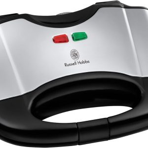 Compact and stylish sandwich maker from Russell Hobbs, perfect for quick meals and easy storage.