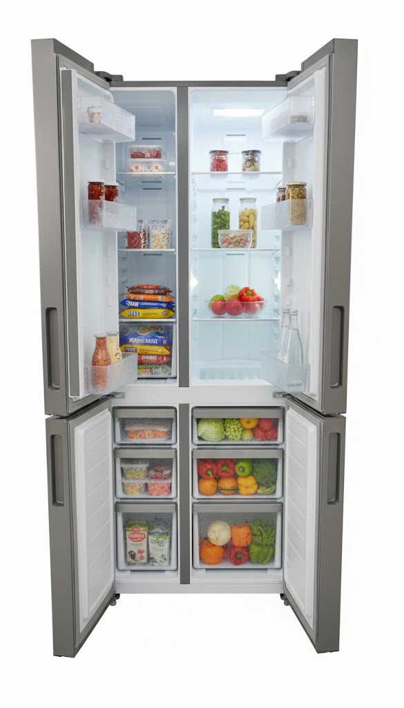 Gold Sky Double Door HRS-670SS Refrigerator 521L – Stainless Steel