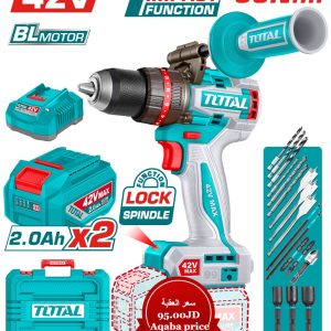 درل شحن بدون فحمات 42 فولت – عزم 99 نيوتن.متر، سرعتين من توتال (TIDLI429982)