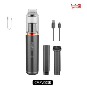 مكنسة ديكايلا الكهربائية المحمولة موديل CMPV003B باللون الأسود بتصميم مدمج وقوة 90 واط.