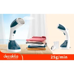 مكواة بخار ملابس يدوية ديكايلا موديل KEEN003W بقوة 1500 واط لتنعيم الملابس بسرعة.