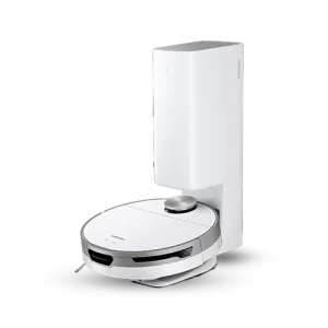 مكنسة سامسونج جت بوت بلس الروبوتية لون أبيض مع محطة التفريغ الذاتي Clean Station وتقنية LiDAR للملاحة موديل VR30T85513W/EU.