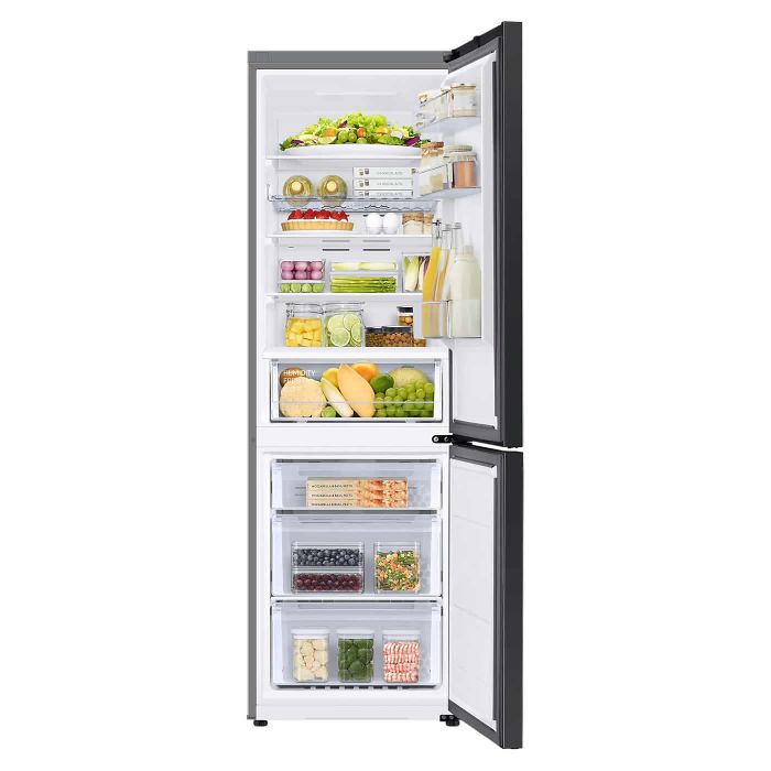 Samsung Bespoke Bottom Mount Refrigerator - 344L - Clean Black Glass (RB34C6B2E22/LV) - Image 2