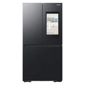 ثلاجة سامسونج فاميلي هاب الذكية بأربعة أبواب لون أسود مطفي مع شاشة تعمل باللمس موديل RF65DG9H0EB1EU.