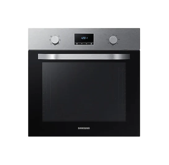 فرن سامسونج مدمج سعة 68 لتر مع مروحة مزدوجة، لون فضي وستانلس ستيل، موديل NV70K1340BS/EU.