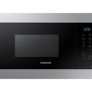 مايكروويف سامسونج مدمج (Built-in) سعة 22 لتر باللون الرمادي والستانلس ستيل مع شواية وشاشة لمس رقمية موديل MG22M8074AT/EU.